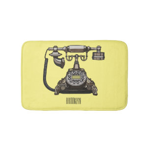 Tapis De Bain Illustration de dessin téléphonique