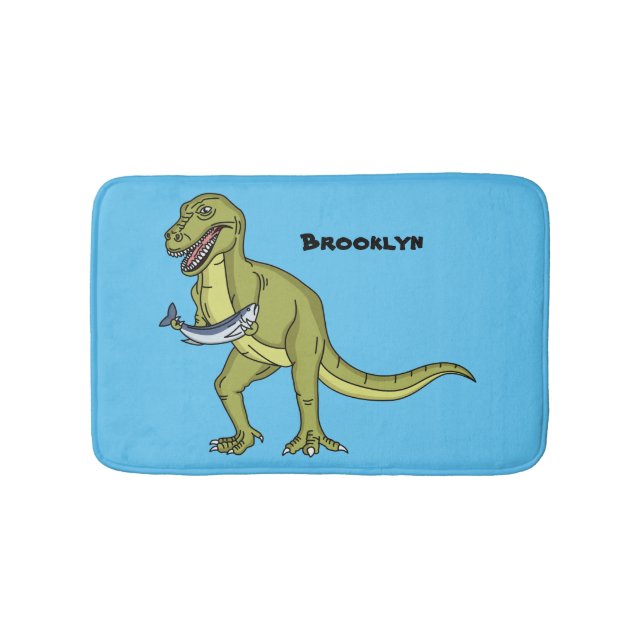Tapis De Bain Illustration de dinosaure T rex drôle (Devant)