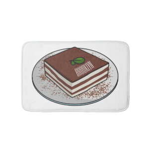 Tapis De Bain Illustration de gâteau de Tiramisu