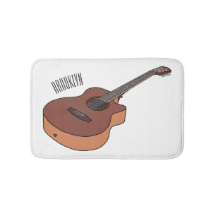 Tapis De Bain Illustration de guitare acoustique