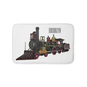 Tapis De Bain Illustration de la locomotive à vapeur