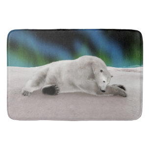 Tapis De Bain Illustration de la nature arctique de l'ours polai