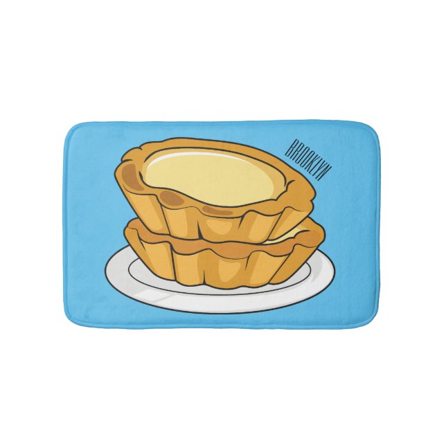 Tapis De Bain Illustration de la tarte à l'oeuf (Devant)