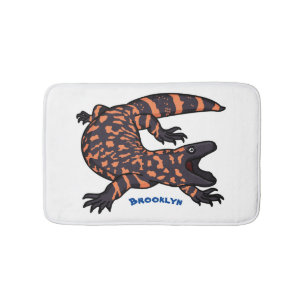 Tapis De Bain Illustration de lézard géant affamé
