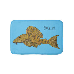 Tapis De Bain Illustration de poisson Pleco