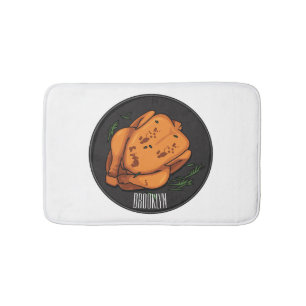 Tapis De Bain Illustration de poulet rôti
