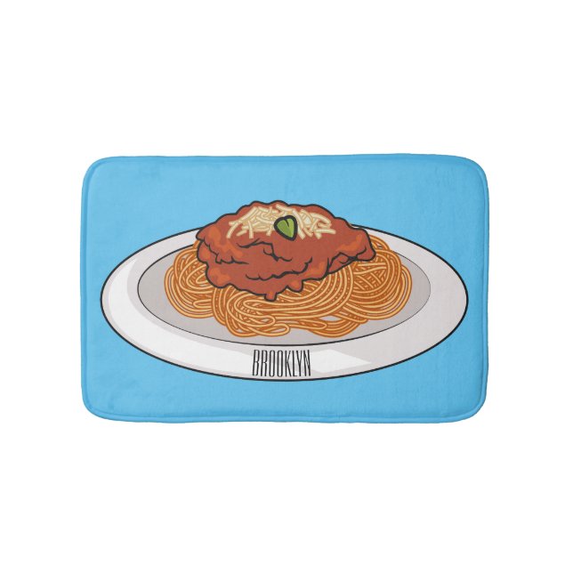 Tapis De Bain Illustration de Spaghetti (Devant)