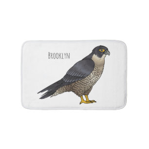 Tapis De Bain Illustration d'oiseau de faucon pèlerin