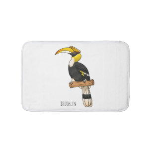 Tapis De Bain Illustration d'oiseau de grande corneille