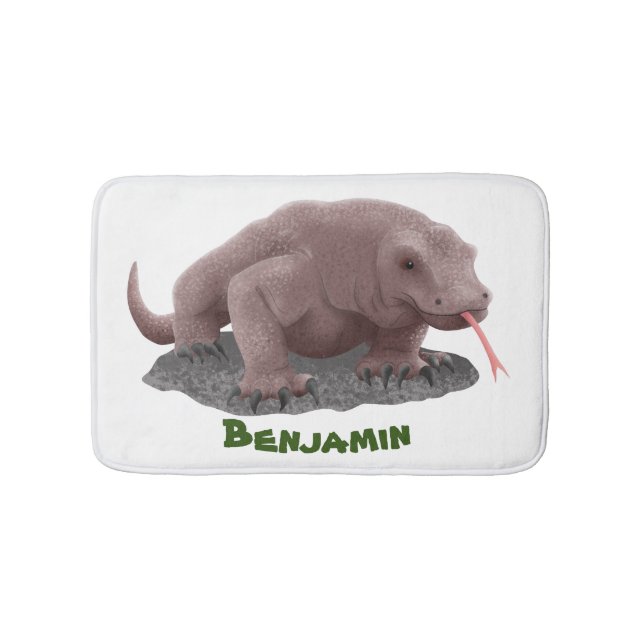 Tapis De Bain Illustration du dragon de Komodo (Devant)