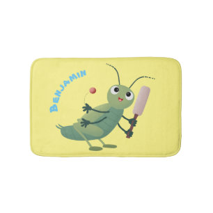 Tapis De Bain Illustration d'un insecte du cricket vert mou