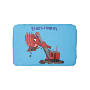 Tapis De Bain Illustration d'une pelle à vapeur rouge mou