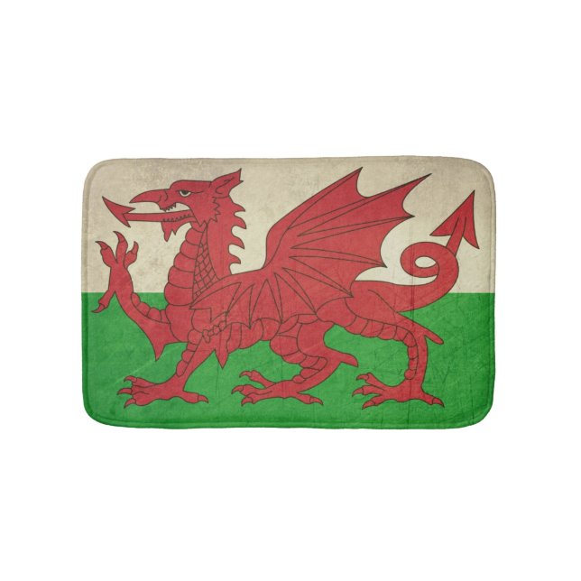 Tapis De Bain Illustration grunge de drapeau de dragon de (Devant)
