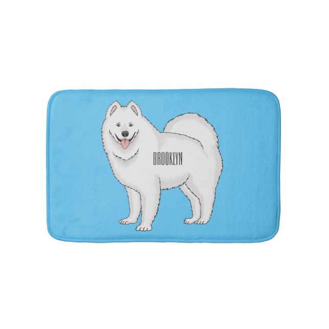 Tapis De Bain Illustration Samoyed dog (Devant)