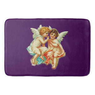 Tapis De Bain Illustration vintage Ephemera Angel Cherubs
