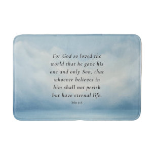 Tapis De Bain Image du verset biblique Jean 3:16