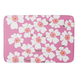 Tapis De Bain Imaginaire blanc et rose