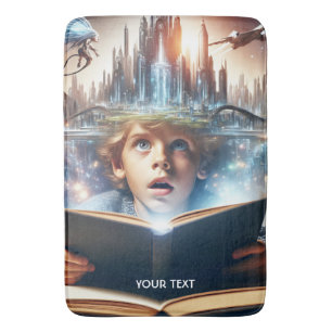 Tapis De Bain Imaginaire Cute Boy City Book