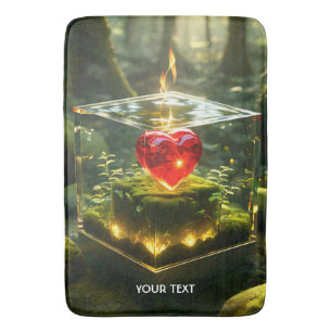 Tapis De Bain Imaginaire Cute Cube Coeur Forêt