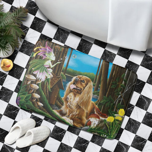 Tapis De Bain Imaginaire du roi Charles Spaniel Sprite (Créateur téléchargé)