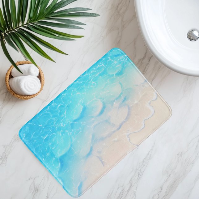 Tapis De Bain Imitation Plage Sable Sous Eau Claire Style Anime (Créateur téléchargé)