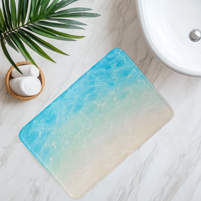 Tapis De Bain Imitation Plage Sable Sous Eau Claire Style Anime (Créateur téléchargé)