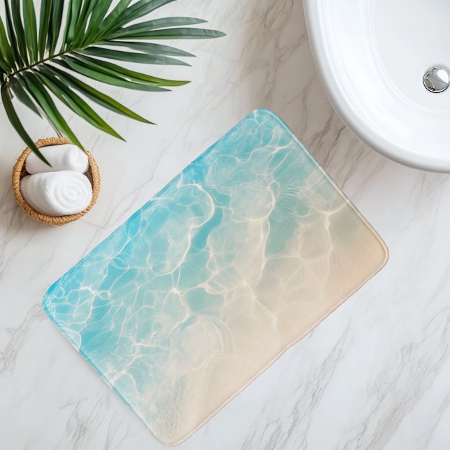 Tapis De Bain Imitation Plage Sable Sous Eau Claire Style Anime (Créateur téléchargé)