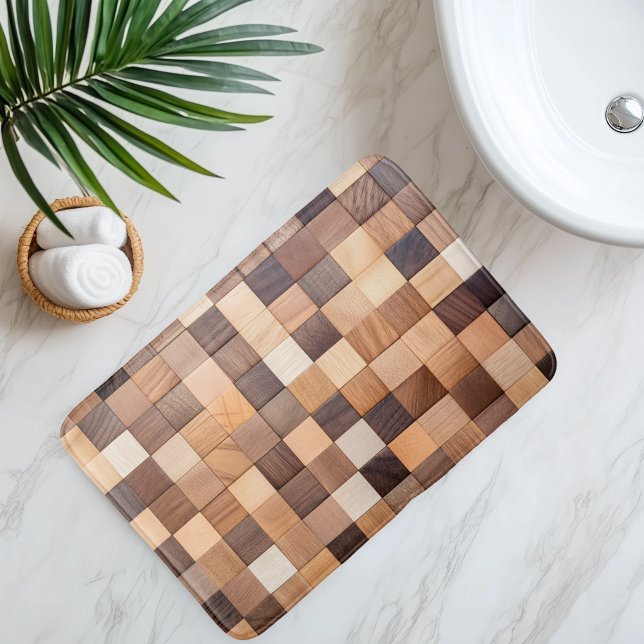 Tapis De Bain Imitation Wooden Tile (Créateur téléchargé)