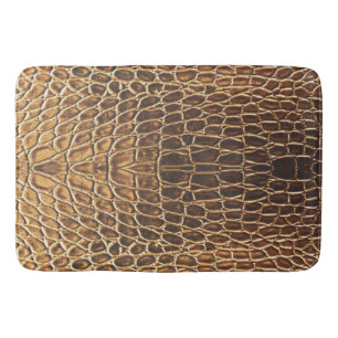 Tapis De Bain Impression de la peau de l'alligator Brown clair
