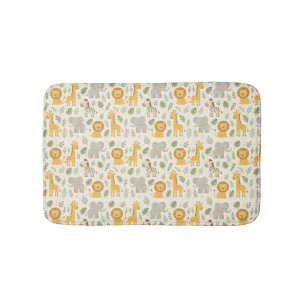 Tapis De Bain Impression de nurserie d'animaux de safari
