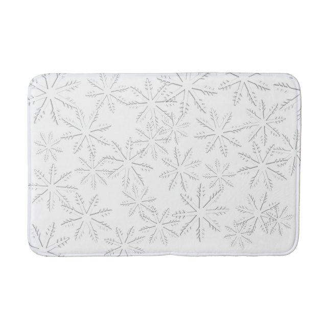 Tapis De Bain Impression de snowflacon (Devant)