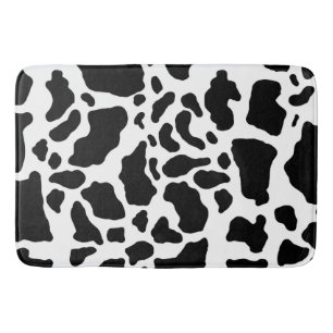 Tapis De Bain Impression de vache noire et blanche