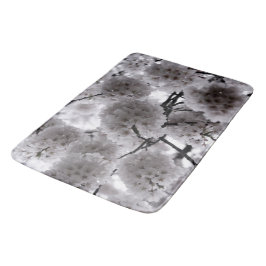 Tapis De Bain Impression florale blanche