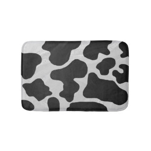 Tapis De Bain Impression noire et blanche de vache