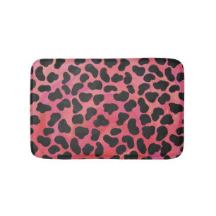 Tapis De Bain Impression noire et rouge dalmate