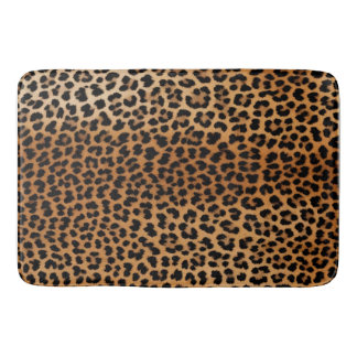Tapis de bain imprimé léopard chic Glamoratti
