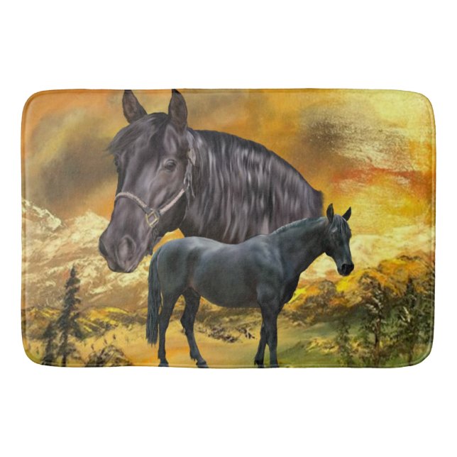 Tapis De Bain Imprimer cheval andalou (Devant)
