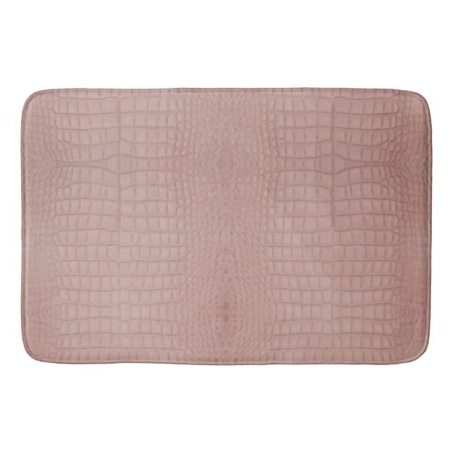 Tapis De Bain Imprimer l'alligator rose (Devant)