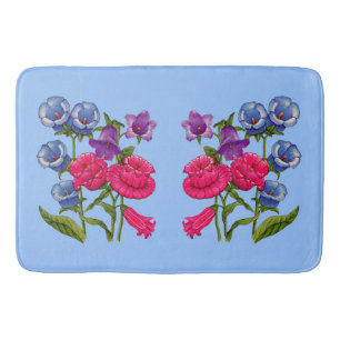 Tapis De Bain Imprimerie de fleurs de clocher de Canterbury