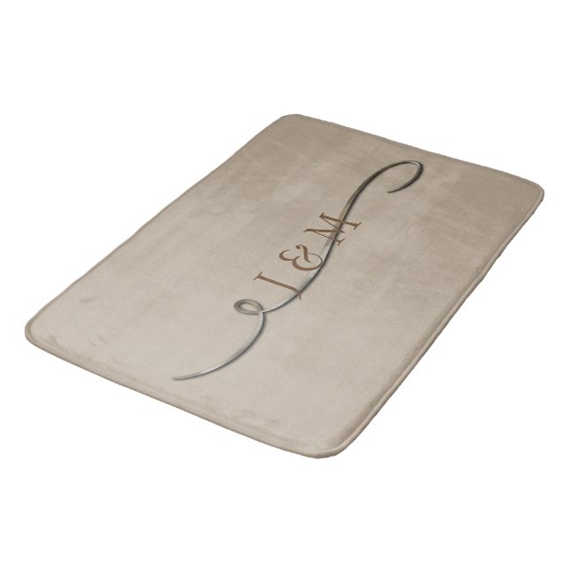 Tapis De Bain Inclure les lettres initiales sur mesure Ordres Go (Angle)
