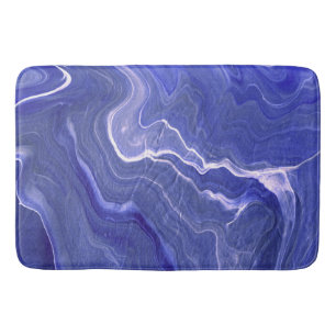 Tapis De Bain Indigo Very Peri Violet Agate Marbre Abstraction