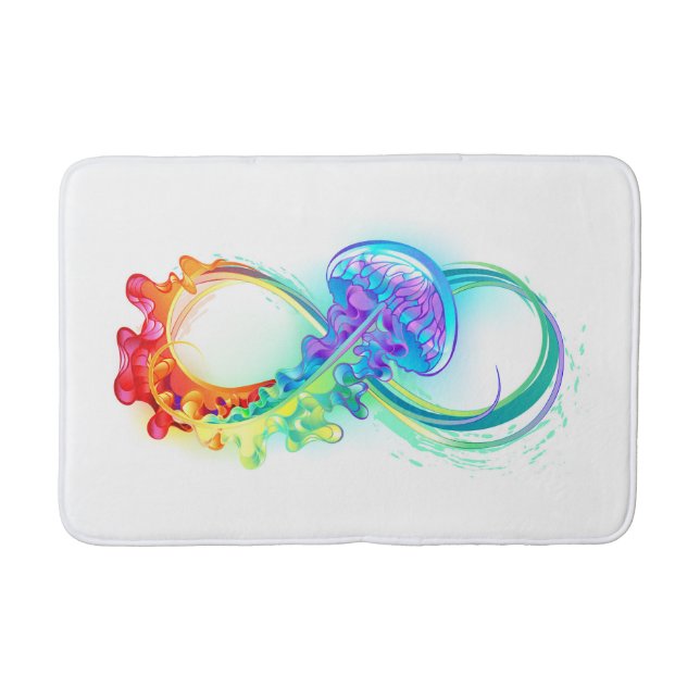 Tapis De Bain Infinity avec Rainbow Jellyfish (Devant)