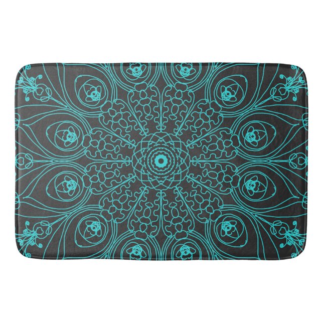 Tapis De Bain Inspirations de paon (Devant)