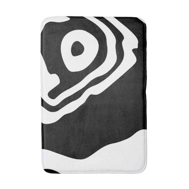 Tapis De Bain Into Deep : Abstrait noir & blanc (Devant (Vertical))