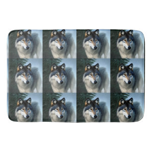 Tapis De Bain Intrépide Loup De L'Arctique,