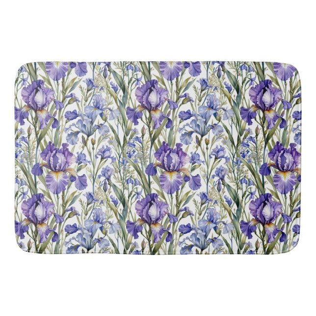 Tapis De Bain Iris violet et bleu (Devant)