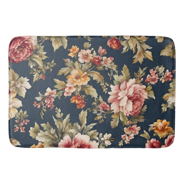 Tapis De Bain Italien Exquis Beau Modèle Floral (Devant)