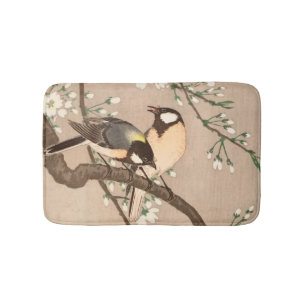 Tapis De Bain Japonais Asiatique Koson Bird Chickadee Songbird
