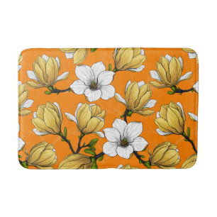 Tapis De Bain Jardin de Magnolia en jaune