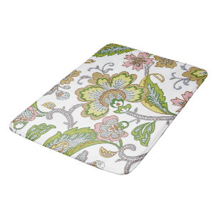 Tapis De Bain Jardin de Paisley Broderie Florale Stylisée